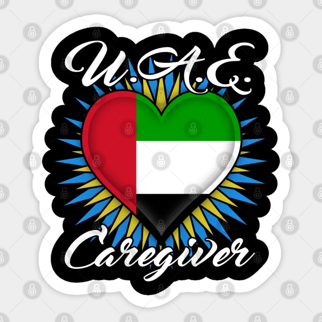 U.A.E. Caregiver (white font) Sticker by WCN Store